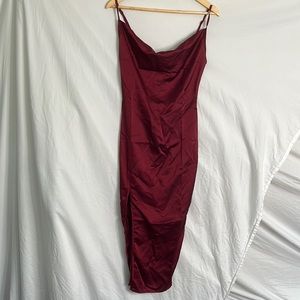 PrettyLittleThing Maroon Dress